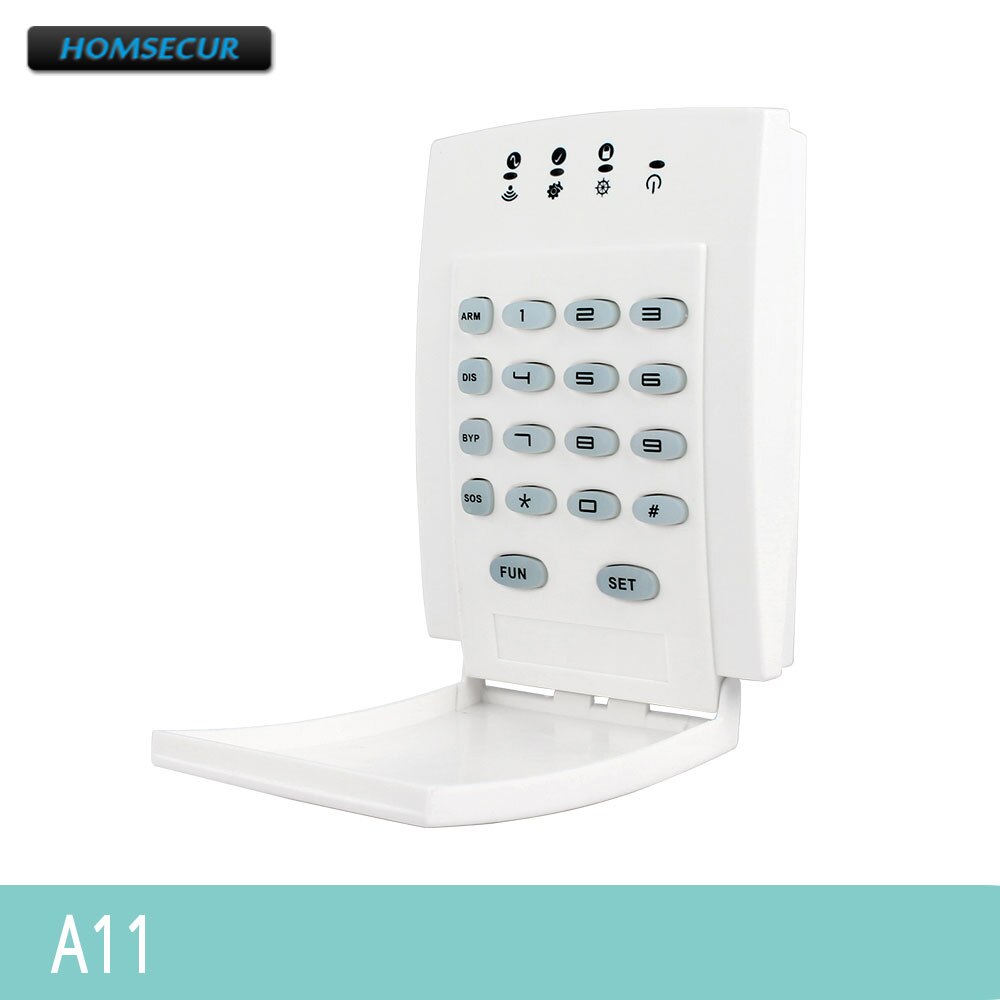 HOMSECUR 433MHz Home Alarm Accessories(Flash Siren/Smoke Sensor/IP camera/Glass Sensor,A19 etc. ) For Our Home Alarm Systems: Password Keypad A11