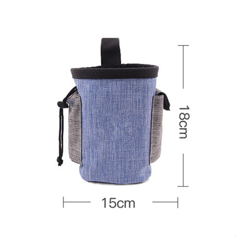 Bolsa de comida para mascotas multifuncional, ajustable, impermeable, bolsillo de entrenamiento, bolsa portátil para aperitivos, suministros para mascotas