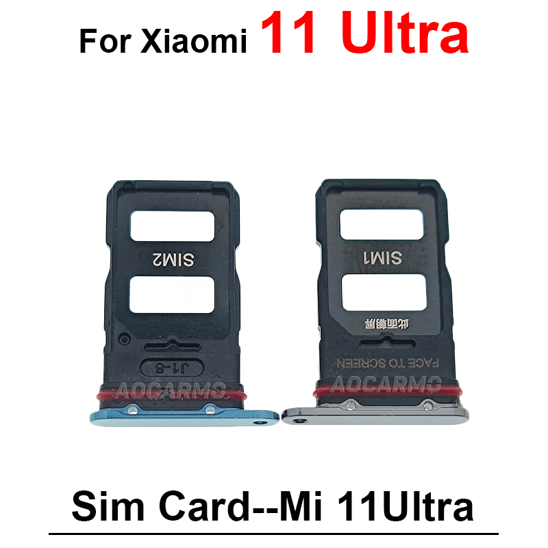 Sim Card For Xiaomi 11 Ultra Lite Mi 11T Pro 11Lite Sim Tray Holder Socket Slot Repair Replacement Parts