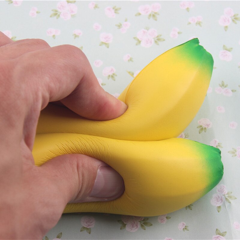 18CM Simulation Banana Langsam Rising Antistress Zappeln Prendent Spielzeug Für Kinder Garten Küche Dekoration