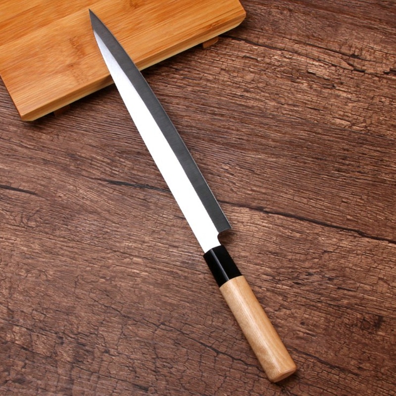 Kokskniv japansk laks sushi knive rustfrit stål sashimi køkkenkniv rå fiskfilet lag cooki kniv  #3
