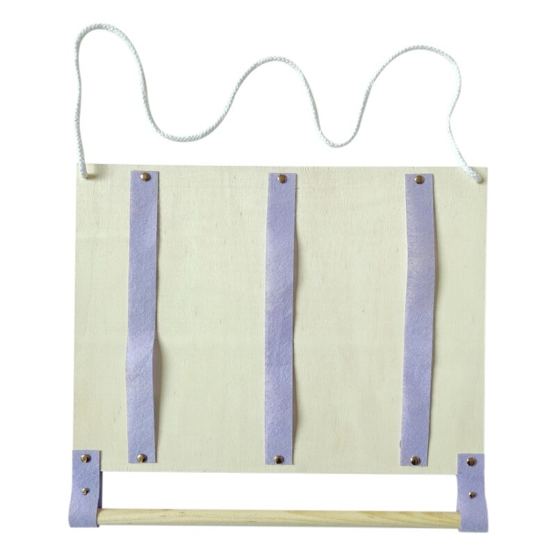 Lazos de madera de estilo nórdico para el pelo de niñas pequeñas, horquilla de almacenamiento, estante colgante, almacenamiento de joyas, cinturón, adornos para la habitación de los niños, accesorios para fotos: Z