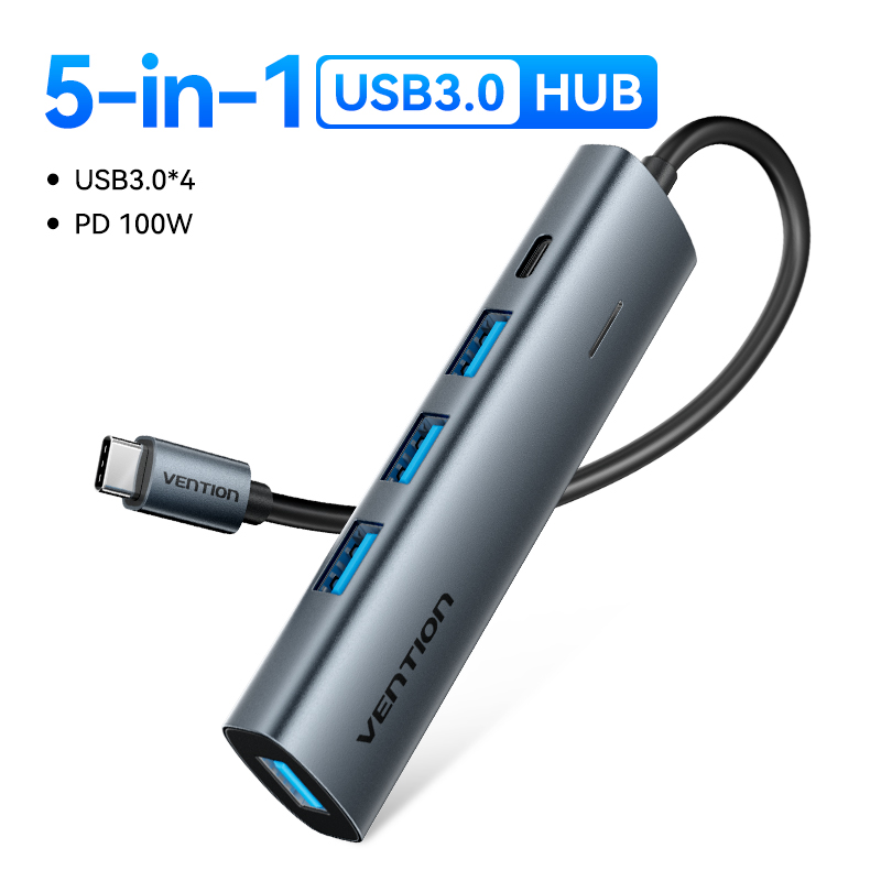 Vention USB C HUB 4K60Hz Type C to HDMI RJ45 PD 100W Adapter For Macbook iPad Pro Air M2 M1 Sumsang PC Accessories USB 3.0 HUB: Orange