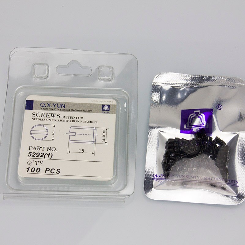 100pcs Sewing machine screw brother pegasus siruba kansai singer typical needle plate /feed dog/presser foot screw .....