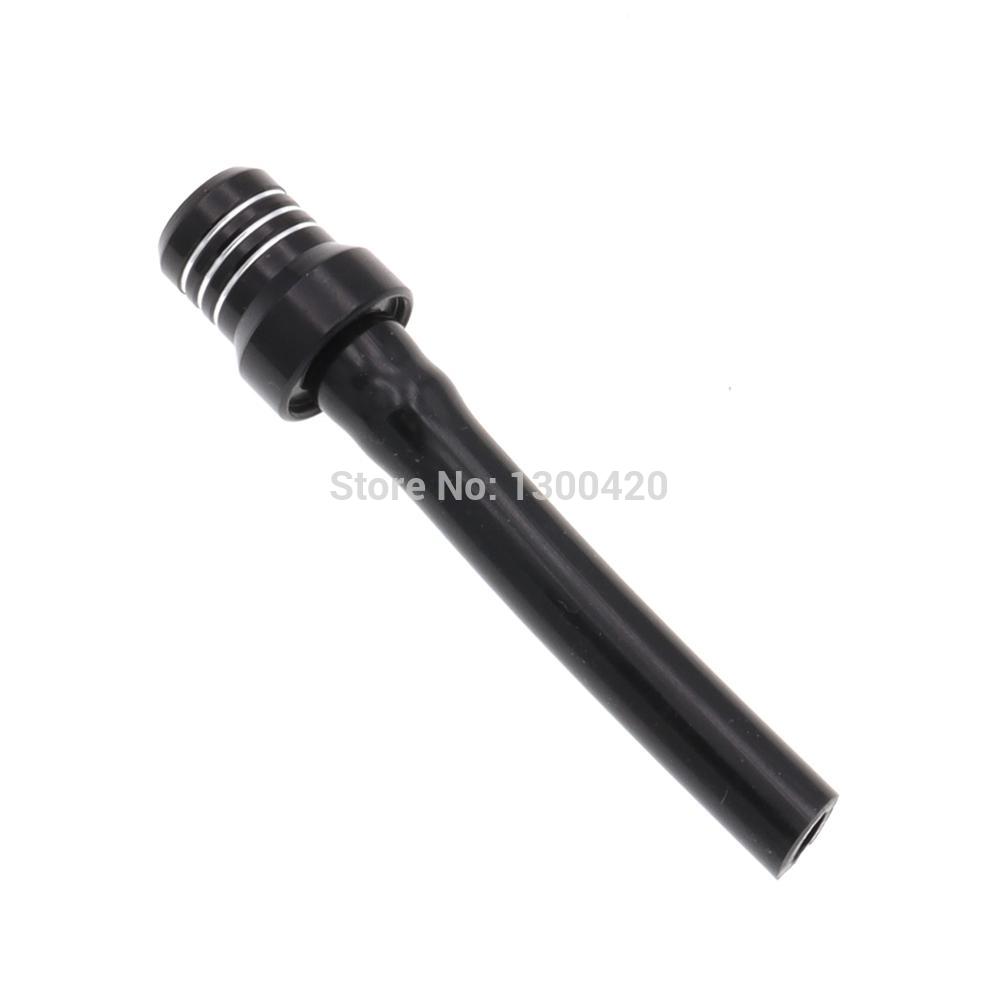 1Pcs One-Way Motorcycle Gas Fuel Cap Valve Vent Breather Hose Crystal Tube: black