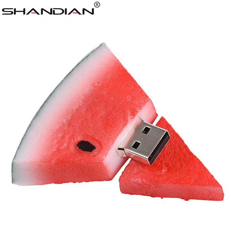 Shandian Watermeloen Usb Flash Drive 64 Gb 32 Gb 16 Gb 8 Gb 4 Gb Pen Drive Memory Stick USB2.0 schijf Groothandelaren Fruit Pendrive Speelgoed