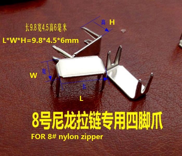 650 Uds tope superior de metal para cremallera de nylon 3 # plata Reparación de cremalleras de nilón tope inferior deslizante en espiral Reparación de rescate