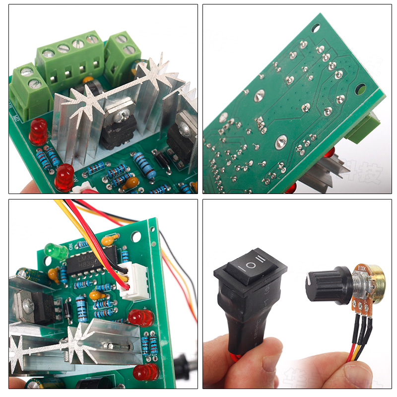 Dc-motor med høyt dreiemoment, 12v/24v permanentmagnetmotorer, gjør-det-selv-generatormotor, 30w cw/ccw, 3500/7000 o/min med montert hastighetsregulator