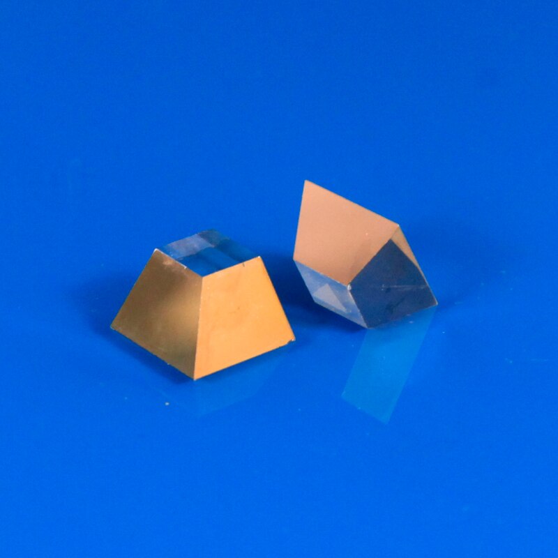 N-BK7 prisma trapezoidal, superficie dorada, cristal óptico para instrumentos de precisión óptica