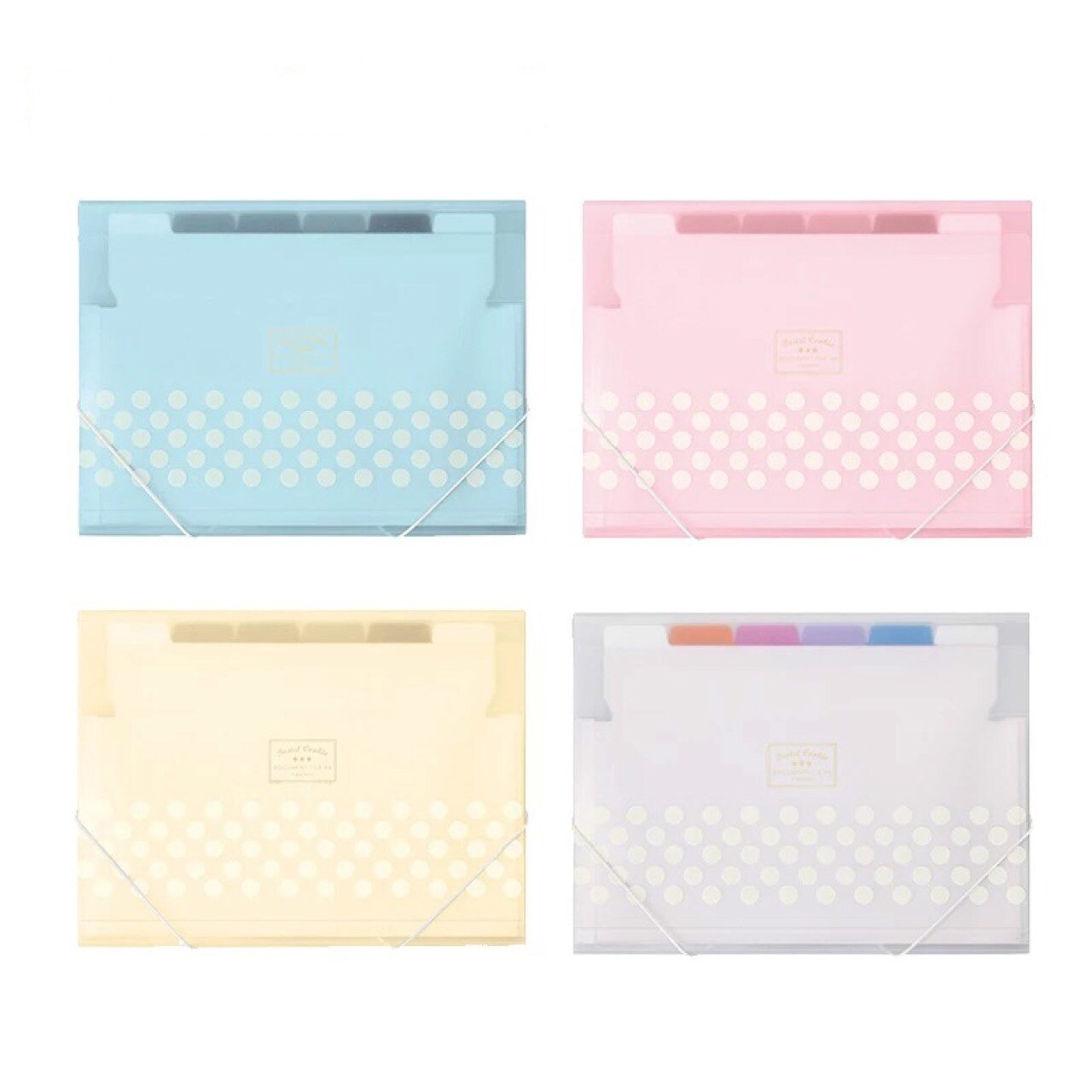 Frosted PP folder Expanding Wallet 7 layers inner Document organizer File folder A4 4 colors available Folder fog-like feeling