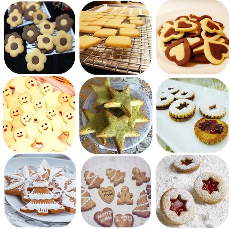 5/6PC Cookie Cutter Cake Mold Biscuit Fondant DIY Mold Star Heart Round Flower Shape Kitchen Baking Tools Cake Decor Cookie Mold
