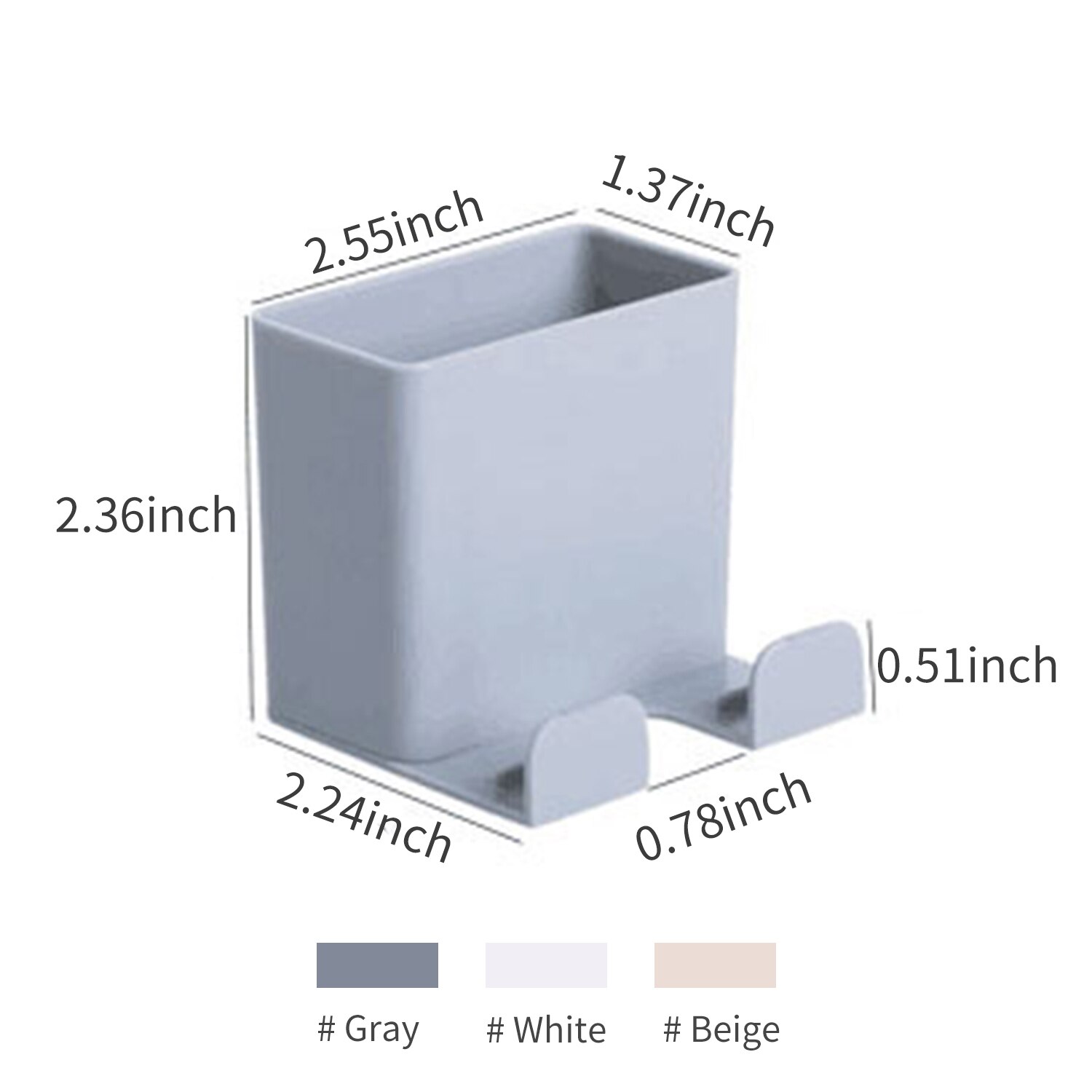 Adhesive Wall Mount Storage Box Remote Control Holder Multifunction Storage Box for Home Office Bathroom