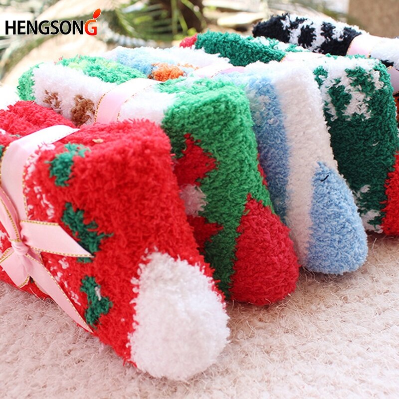 1 Pair Warm Soft Women Socks Winter Spring Christmas Woolen Socks Running Tennis Yoga Sports Socks For Girls Ladies DP968188