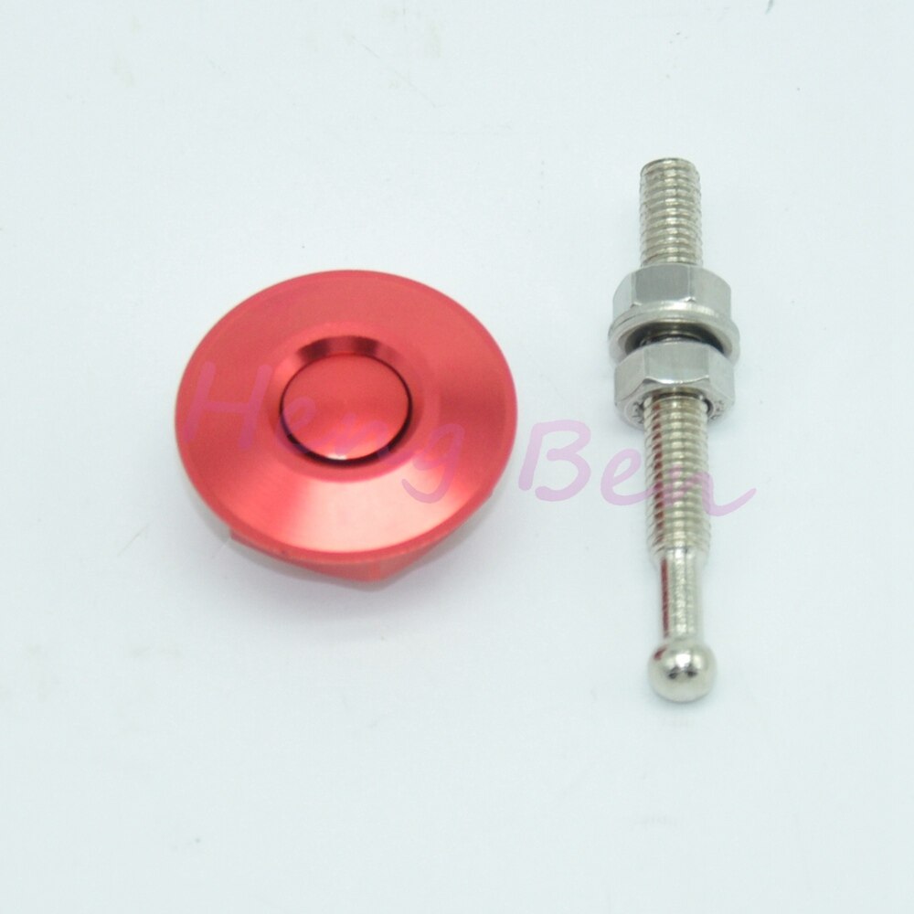 HB Mini Engine Hood Cover Lock Universal Aluminum Car Quick Latch Push Button Billet Hood Pins Lock Clip Kit: Red