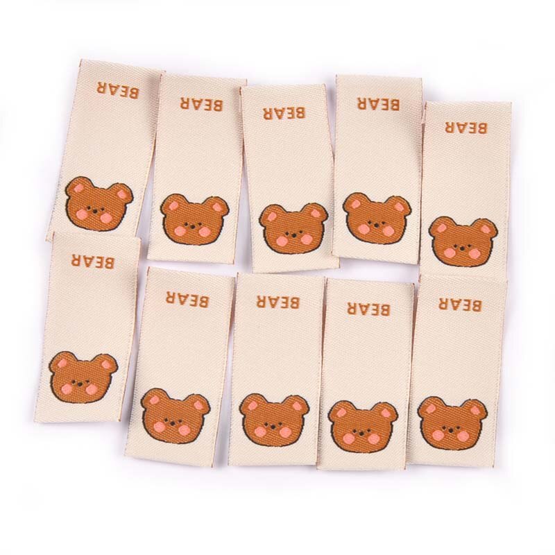 Etiquetas bordadas para el cuidado de la ropa de los niños, accesorios de ropa hechos a mano, manualidades, 40x15mm, 50 Uds.: 10