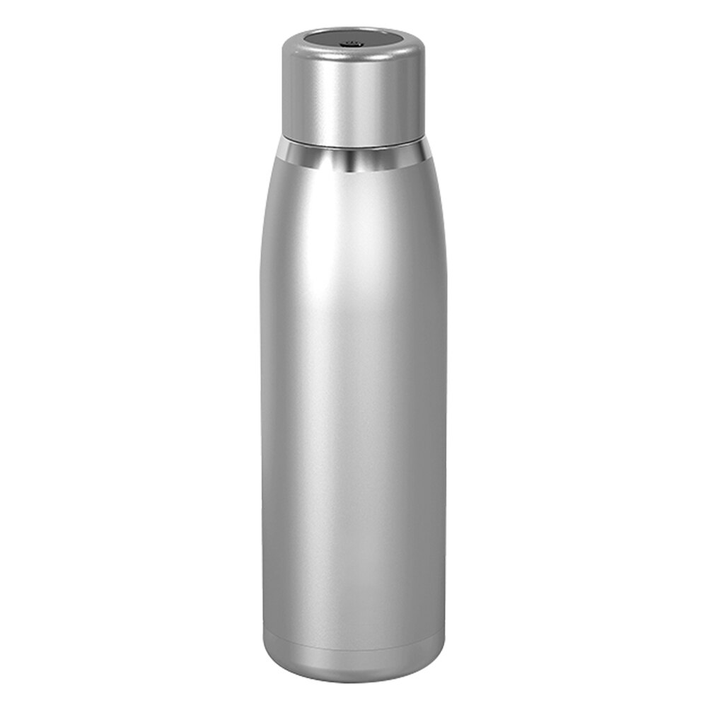 UV Disinfection Sterilizer Vacuum Water Bottle Cold Stainless Steel Thermos Thermocup Insulated Sterilizer cup bottle: Silver