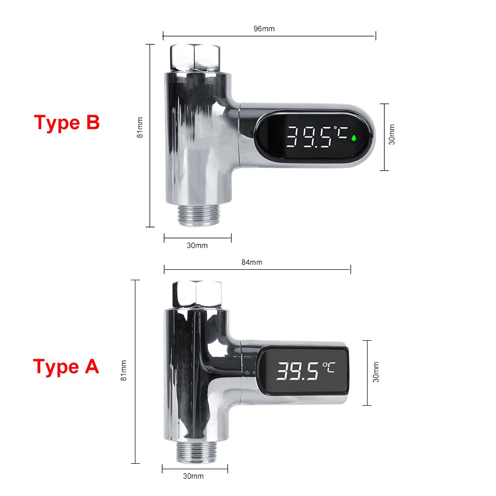 Bathing Temperature Meter Shower Faucets Water Thermometer LED Display Home Tub Water Temperature Monitor Electricity