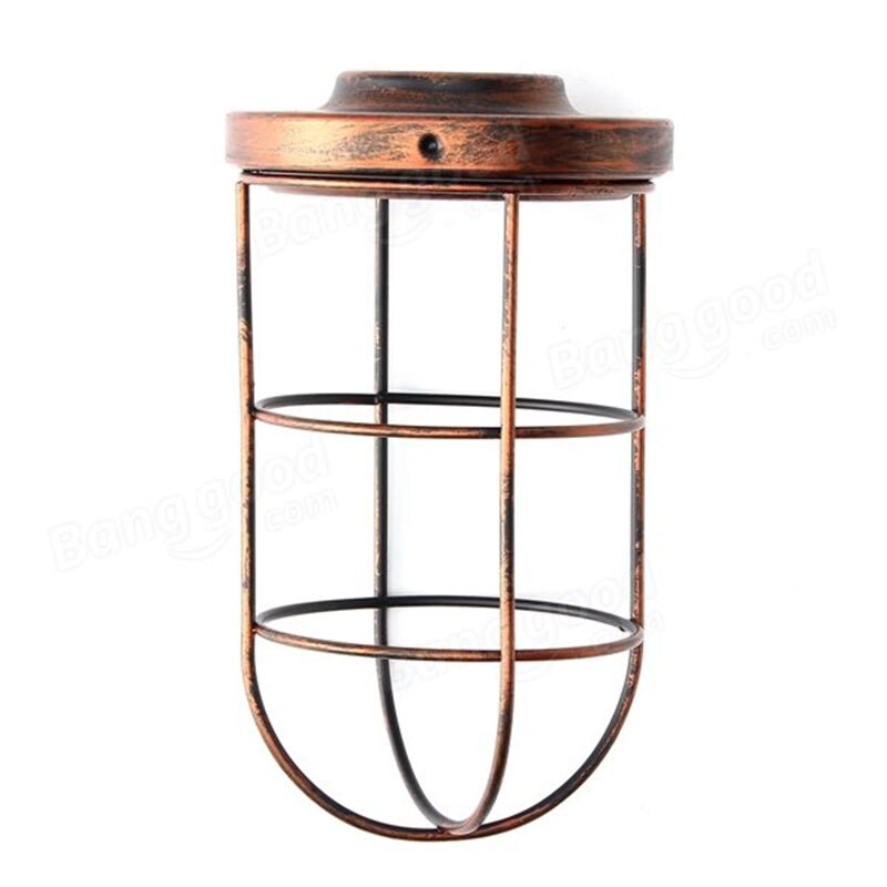 Bulb Cage Guard Iron Vintage Ceiling Shade For Home Light Fitting Cafe Lamp Decoration Lampshade Protect Cafe Home