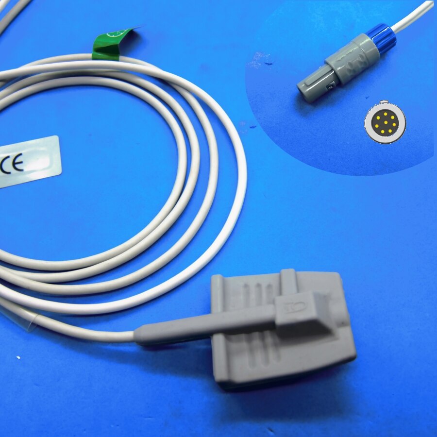 Long cable AWT adult finger clip spo2 sensor for zondan nellcor patient monitor: Adult silicone