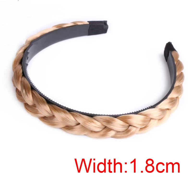 Zopf Haarband Frauen Fishbone Braid Frauen Perücke Twist Braid Stirnband Haarnadel Böhmen rutschfeste Kopfschmuck Braut Haarschmuck: WHITE