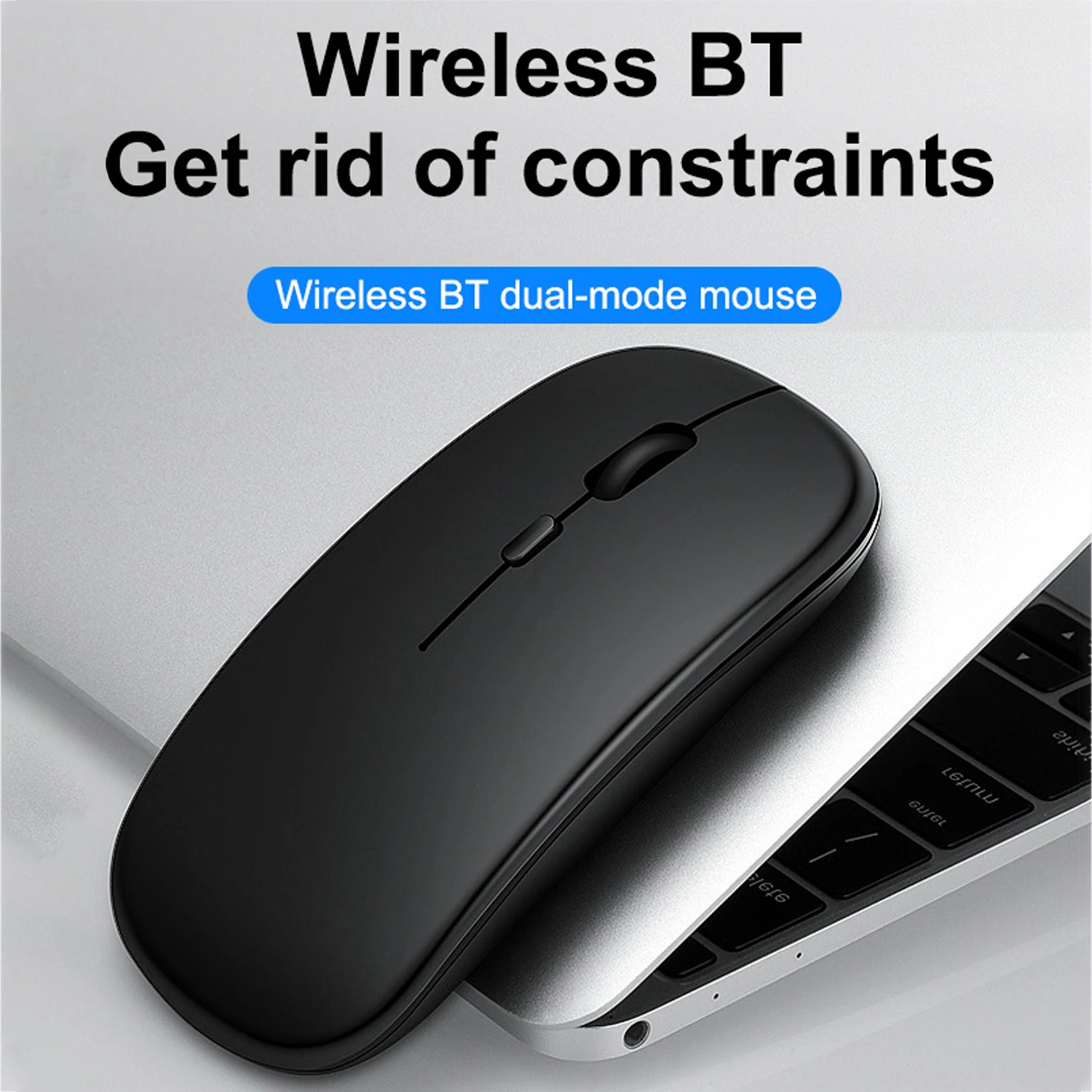 Przenośna mysz bezprzewodowa kompatybilna z Bluetooth 2,4 GHz podwójne tryby myszy komputerowych z odbiornikiem Nano do notebooka PC Laptop Macbook