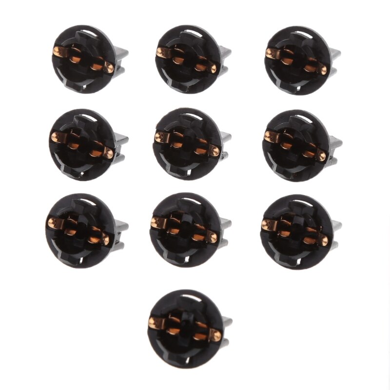 10Pcs T10 Car Light Socket Twist Lock Wedge Instrument Panel Light Bulb Base 270E