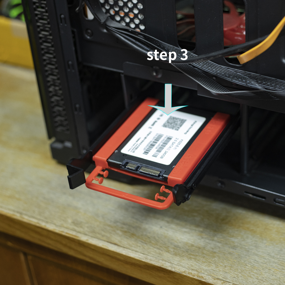 Kingchuxing-Soporte de plástico para disco duro SSD HHD de 2,5 a 3,5 pulgadas, adaptador de montaje, carcasa para PC de escritorio