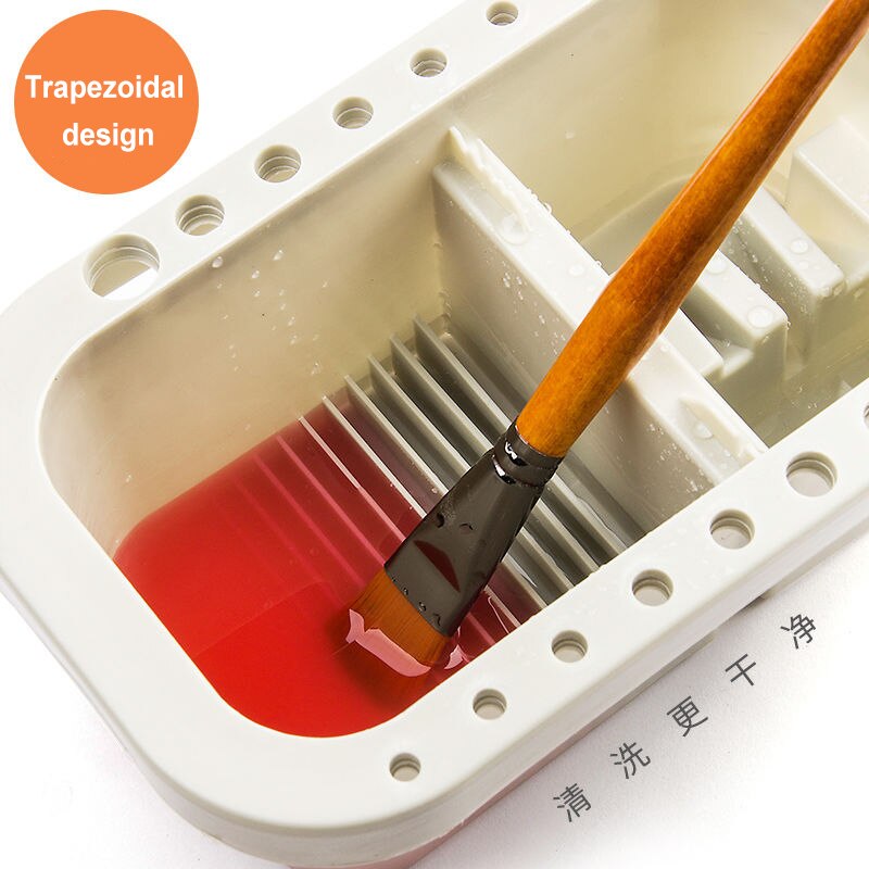 Borstel Wassen Emmer Multifunctionele Pen Vat Penselenbakje Art Supply Olie Acryl Aquarel Tool Art Palet Borstel Houder