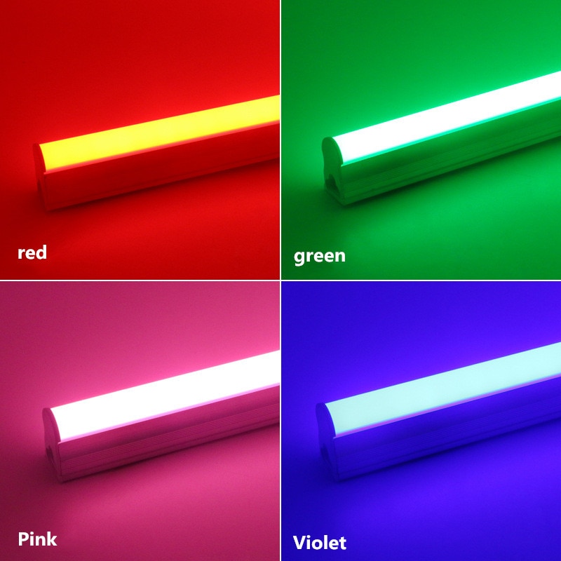 Tubo LED T5 T8 luz integrada 30cm 60cm LED tubo fluorescente lámpara de pared color bombilla Lampara 220V