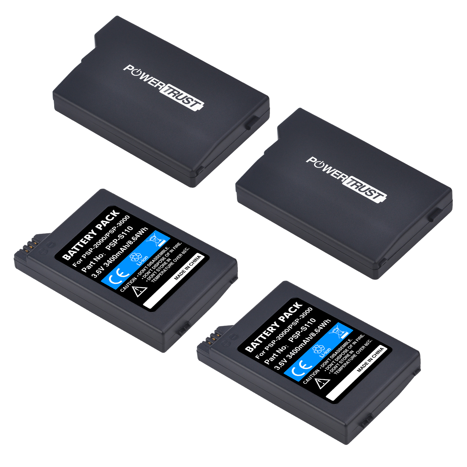 Batteria 2400mAh PSP-2000 PSP-3000 per Sony PSP2000 PSP2001 PSP2002 PSP2003 PSP2004 PSP2005 PSP2007 PSP2008 PSP3000: grigio