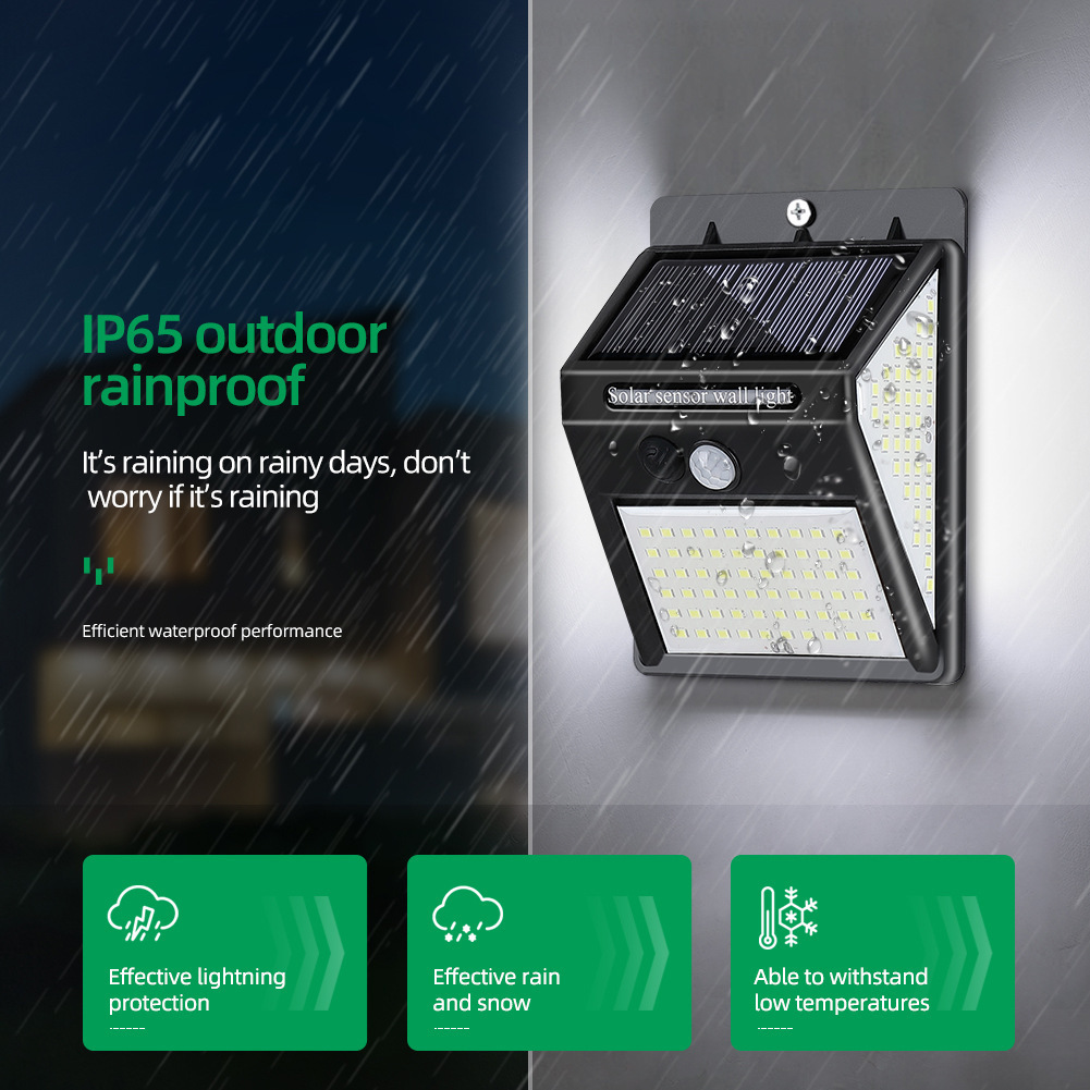 zonnelamp buitendecoratie licht IP65 waterdicht zonlicht aangedreven spotlight met bewegingssensor zonne-LED-licht buiten