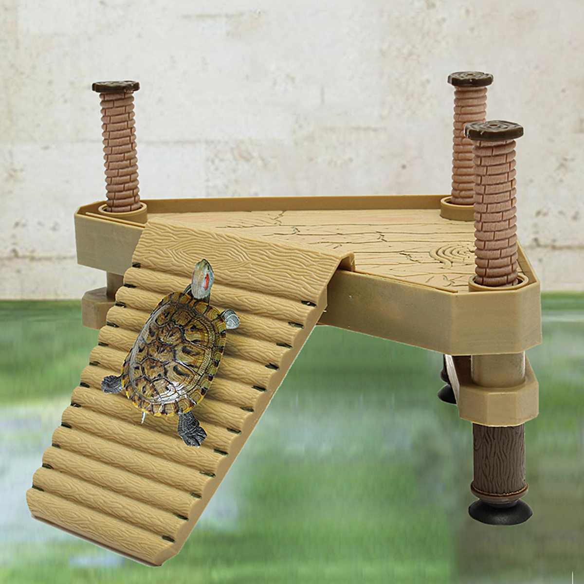 Aquarium Ornaments Reptile Turtle Pier Floating Basking Platform Aquarium Tank Decor Amphibian Leisure Table