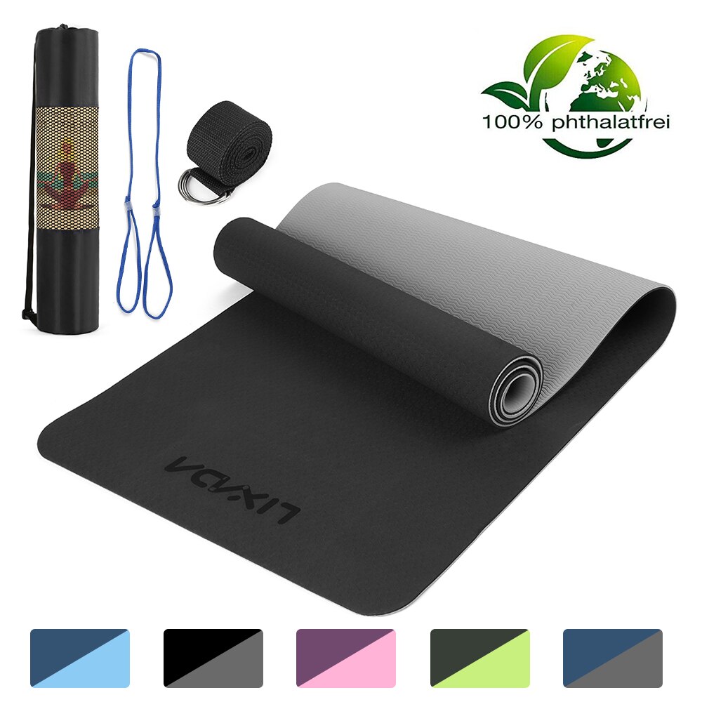 1830*610*6Mm Yoga Mat 6Mm Dik Antislip Ademen Elastische Duurzaam Indoor Oefening Fitness gym Apparatuur Dik Tpe Schuim Yoga Matten: Color 5