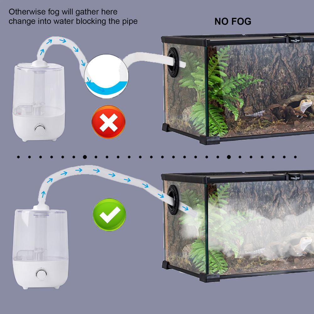 Reptile Humidifier Terrarium Mist Climbing Pet Box Humidifying Atomizer Water Tank Fog Machine for Snake Turtle Lizard Tank