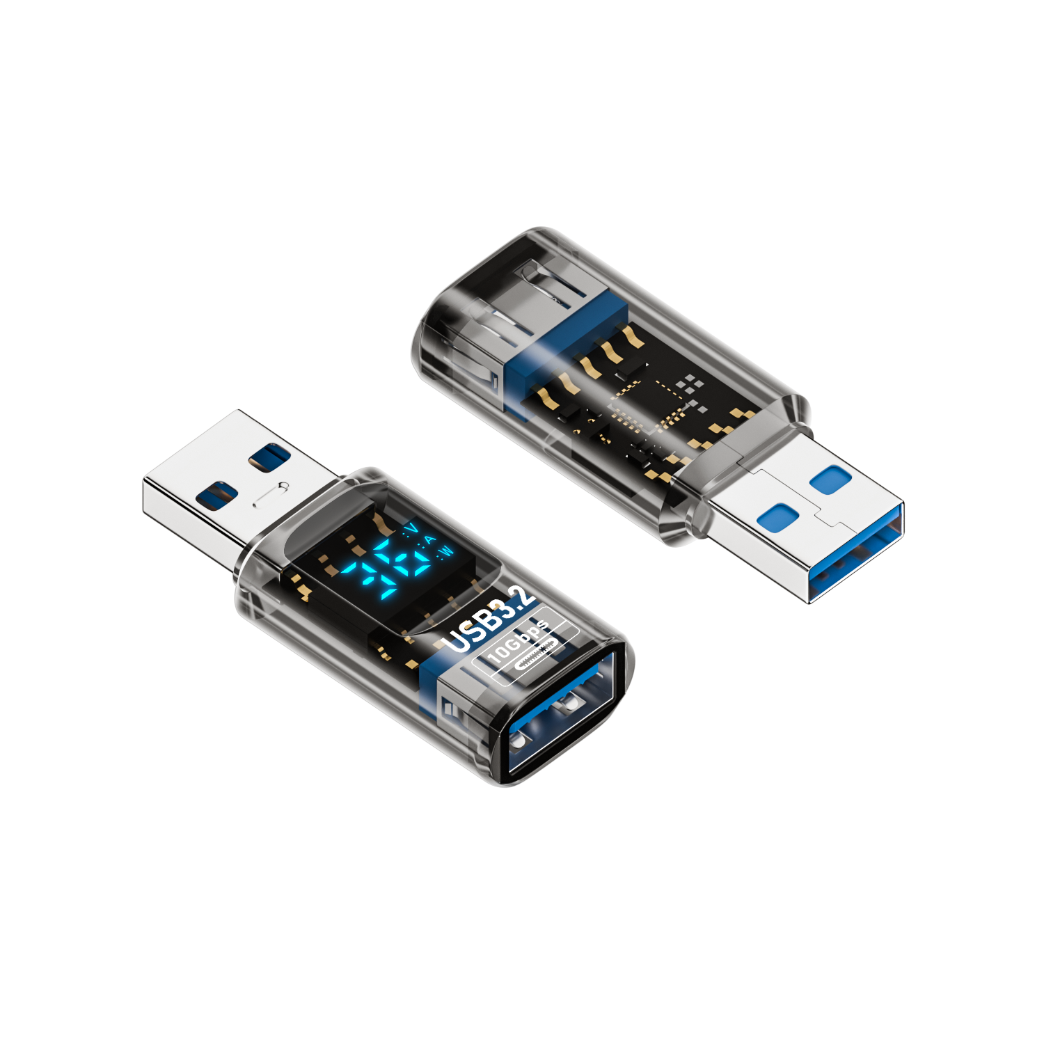 NNBILI USB 3.2 Digital Display Adapter 10Gbps USB Male TO USB Female adapter Fast Charging Data USB C Adapter For Laptop: WHITE