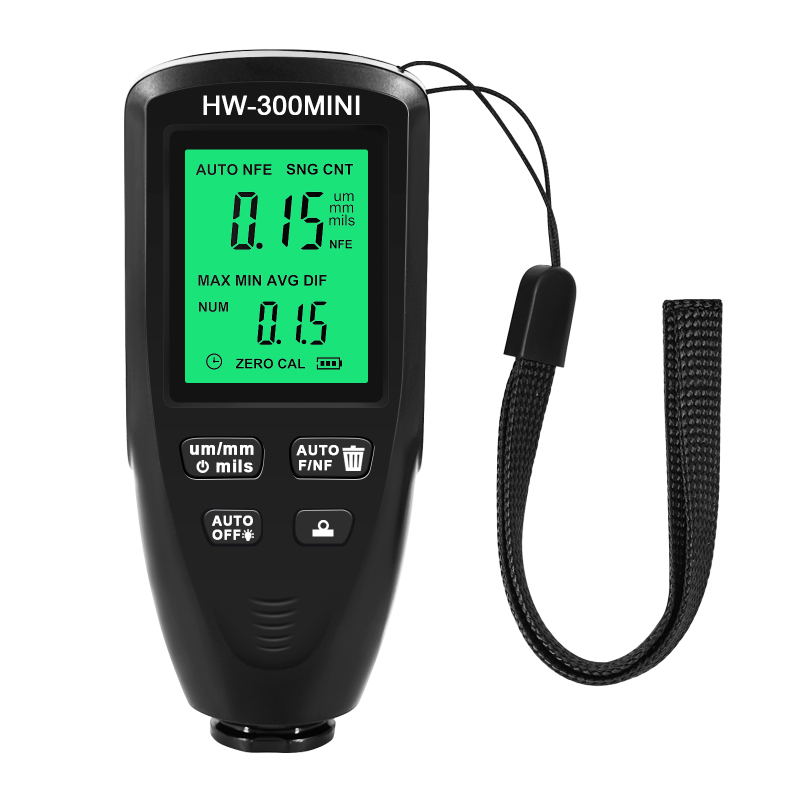 Paint Thickness Gauge Car Coating Thickness Meter for Automobile Paint Inspection Manufacturing Industry Metal Surface: black