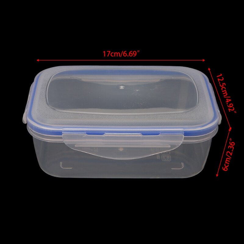 Plastic Kitchen Storage Boxes Lunch Box Rectangle Fruit Food Storage Container Lunch Box Airtight Seal With Lid