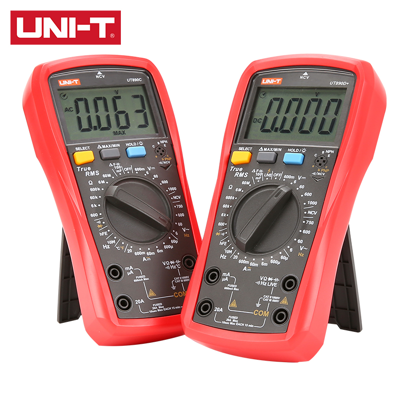 UNI-T UT890C/UT890D + Digitale Multimeter True Rms Digitale Multimeter Multifunctionele Kleine Universele Meter