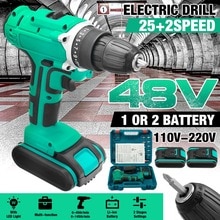 Brushless Cordless Wrench Drill Socket Electric Screwdriver Electric Drill Hammer Rechargeable Home Garden Woodworking 48V 6000M