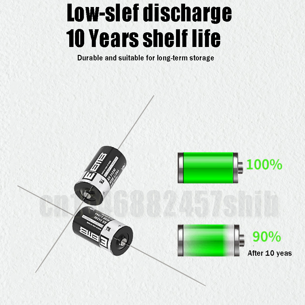 1Pcs ER14250 Er 14250 CR14250SL 1/2AA 1/2 Aa 3.6V 1200Mah Lithium Batterij Met Pinnen Voor plc Industriële Gas Meter Primaire Batterij