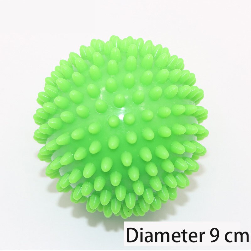 Massage Ball Fitness Fascia Ball Muscle Relaxation Ball Acupoint Massage Spike Ball Grip Fitness Ball Hedgehog Ball: 9cm green