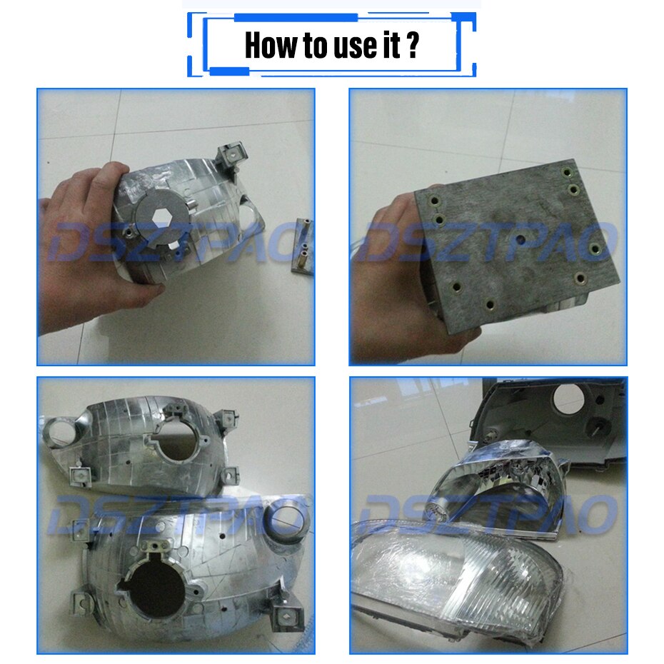 Head lamp position Plate modify tool Mode H1 H4 H7 H11 9005 9006 D2R For Q5 Hella Projector lens Head Light modification