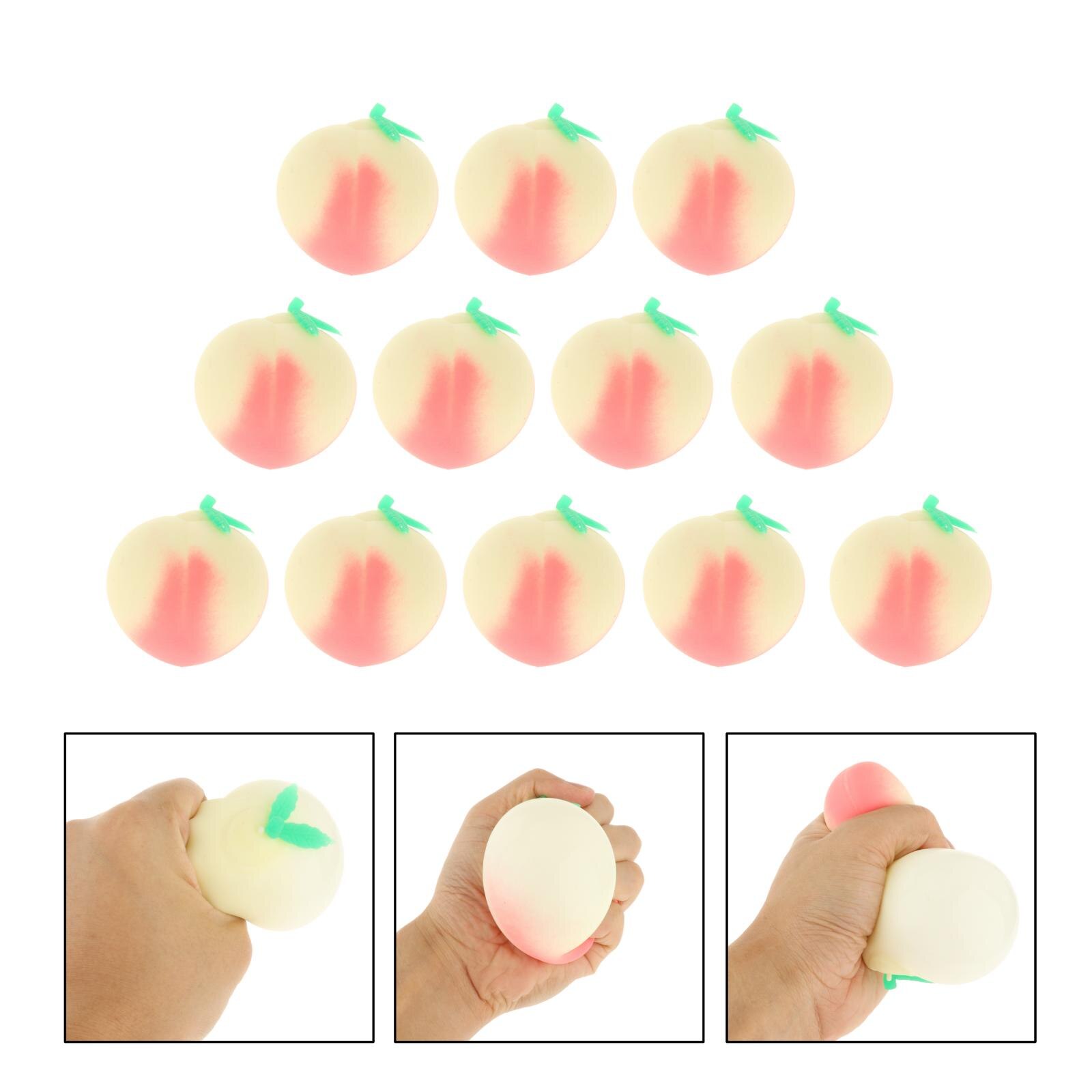 Soft Squishy Peach Fidget Stress Toy Cute Fruit Collection Decorative Props