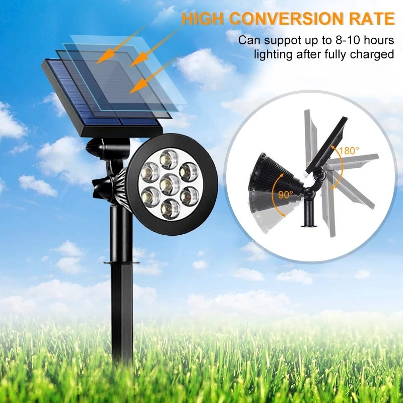 Led Outdoor Solar Spotlight Solar Gazon Stoep Floor Light IP65 Waterdichte Tuin Tuin Licht Kleur Veranderende Licht