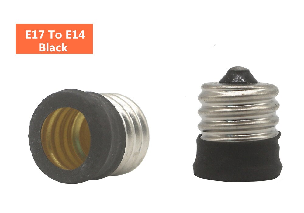 Led Lamp Bulb Base Conversion Holder Converter Socket Adapter E27 to GU10 G9 B22 E14 E12 Fireproof Material For Home &amp;Lighitng: E17 To E14 Black