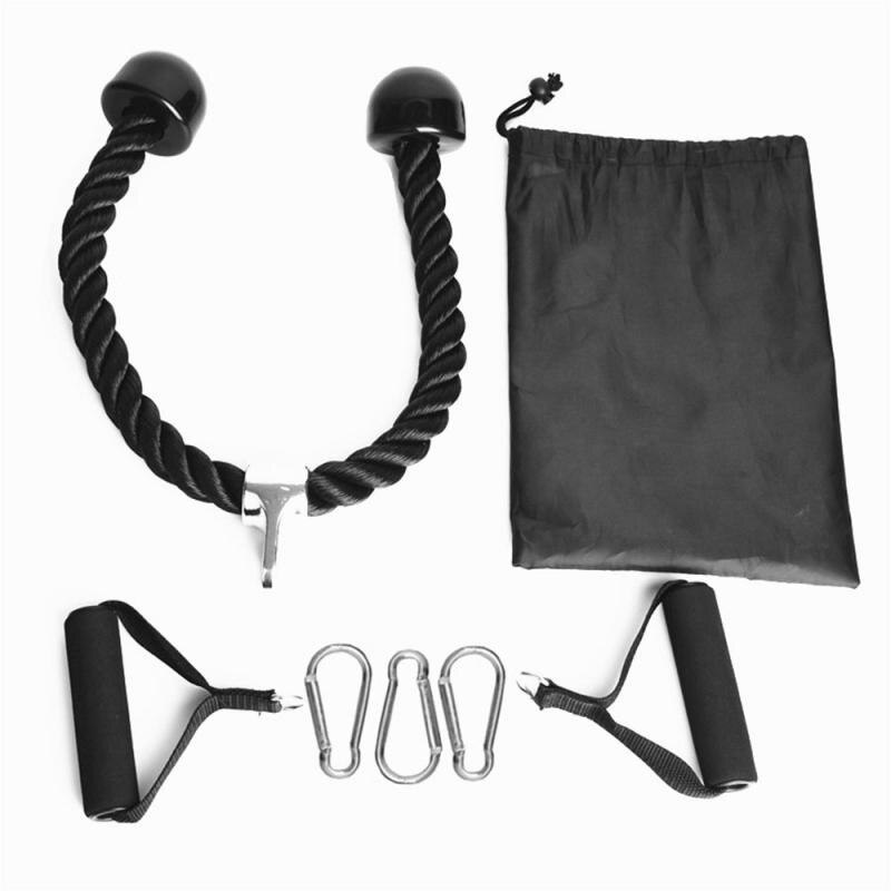 Hand Grijper Touw Training Touw Pull Down Touwen Voor Triceps Sterkte Enhancement Zwart Fitness Apparatuur Gym Training Hendel: Default Title