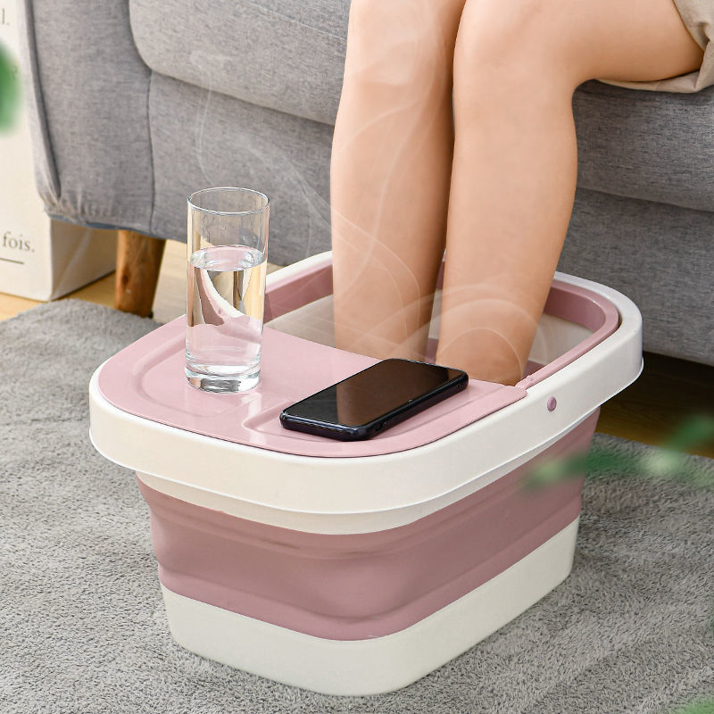 Plastic Foldable Bucket Foot Bath Bucket Bathroom Foot Wash Basin Laundry Buckets Portable Folding Water Container Large