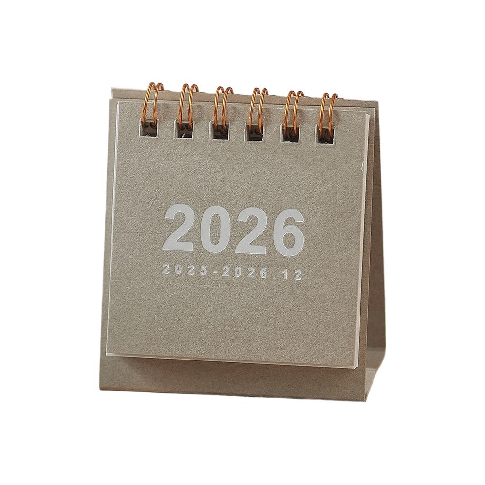 1pcs Desktop Calendar Mini Portable Minimalist School Home Office Desk Planner Schedule Check In Book Stationery Study: plum