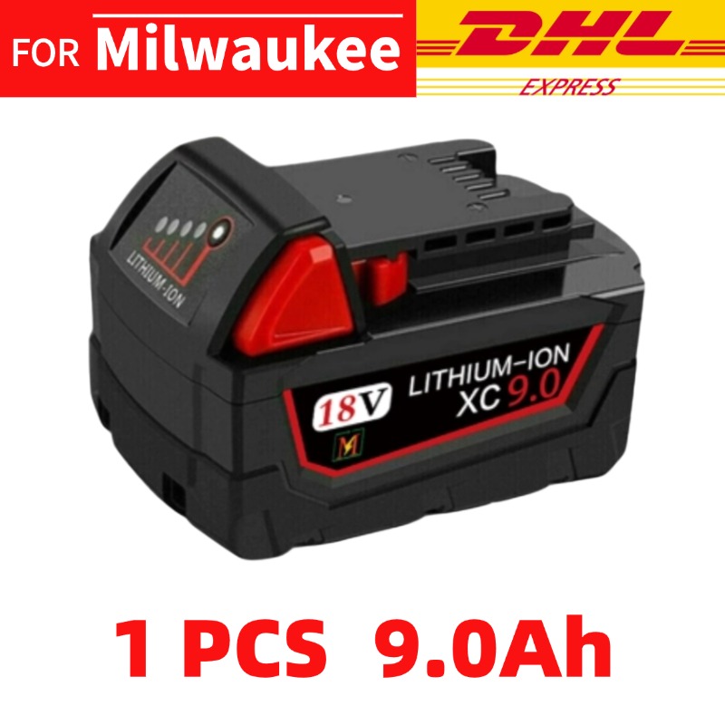 18V für Milwaukee m18 xc Ersatz-Lithium batterie 48-11-310 48-11-3100 48-11-3100 48-11-3100 48-11-22 400-22 400-20 411-22: Rot