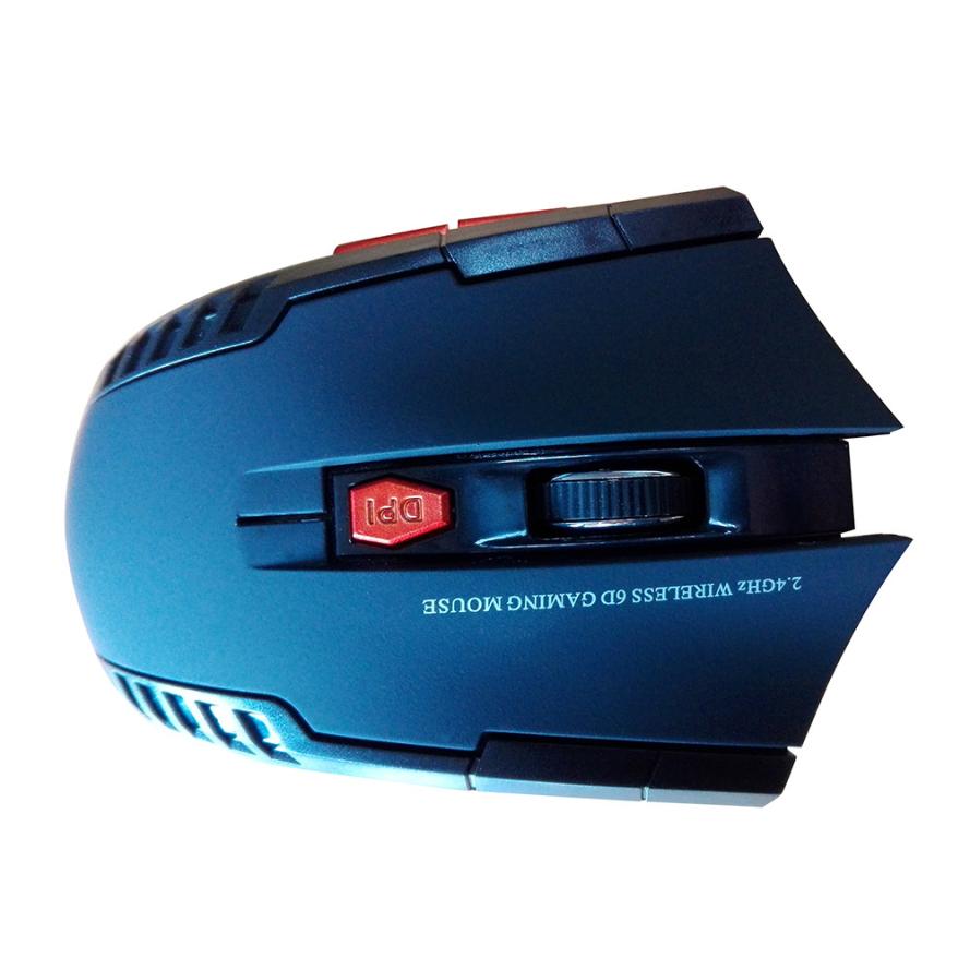 Mus raton trådlös mini 2.4 ghz optisk mus möss gamer möss för pc bärbar dator mus sem fio inalambrico 18 aug 7: Blå